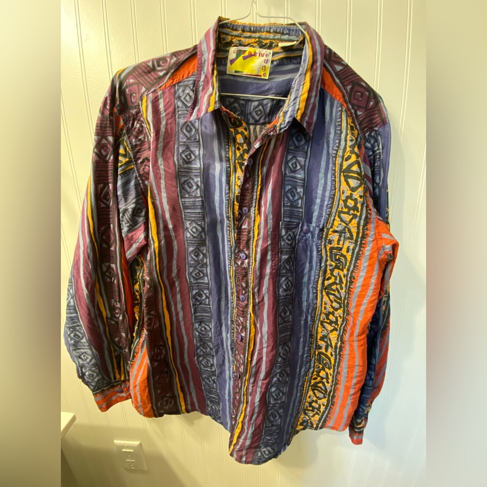 90’s Vintage 100% Silk Button-Up Shirt